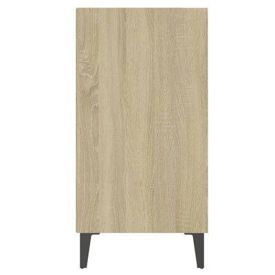 Sideboard White and Sonoma Oak 57x35x70 cm Chipboard - Payday Deals