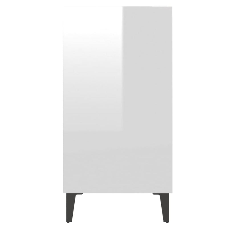 Sideboard High Gloss White 57x35x70 cm Chipboard - Payday Deals