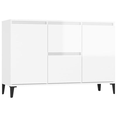 Sideboard High Gloss White 104x35x70 cm Chipboard - Payday Deals