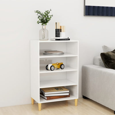 Sideboard High Gloss White 57x35x90 cm Chipboard - Payday Deals