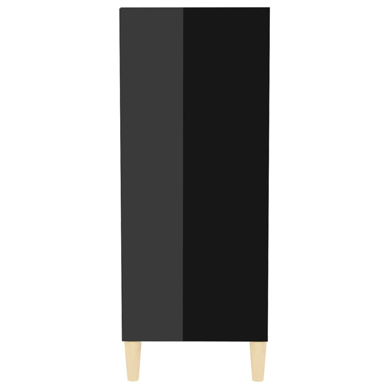 Sideboard High Gloss Black 57x35x90 cm Chipboard