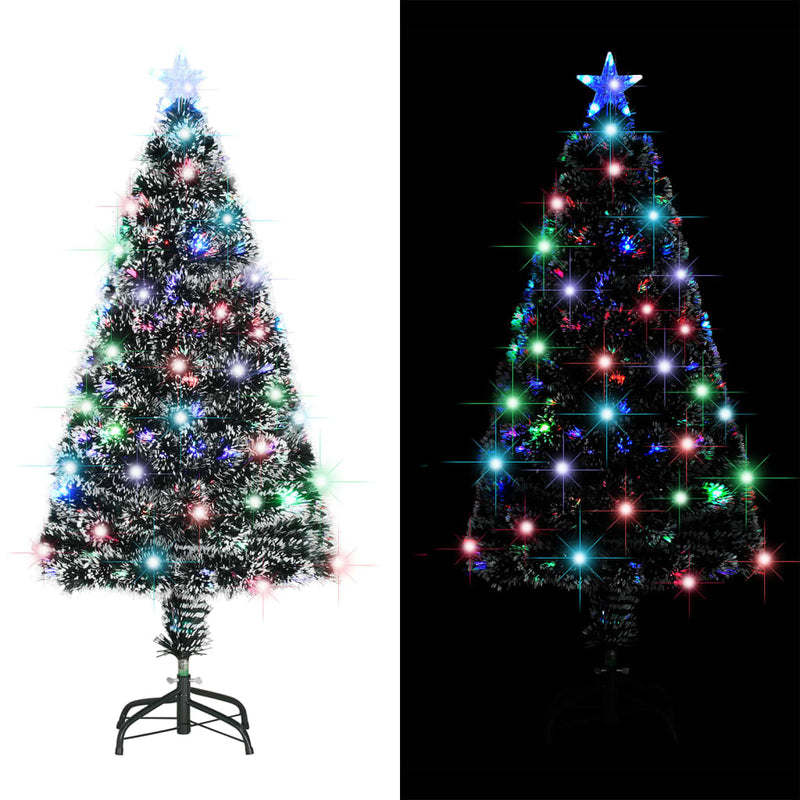 Christmas Tree with LEDs Green and White 120 cm Fibre Optic