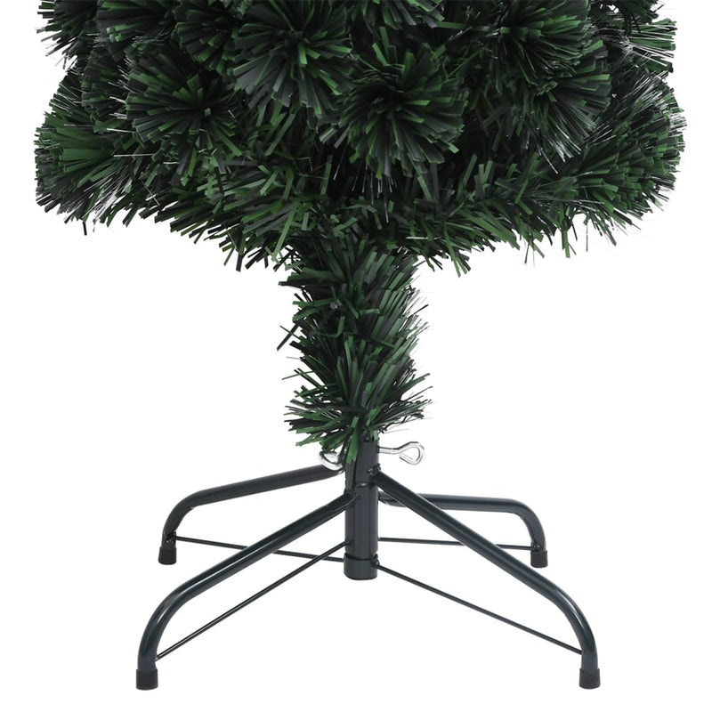 Artificial Slim Christmas Tree with Stand 180 cm Fibre Optic