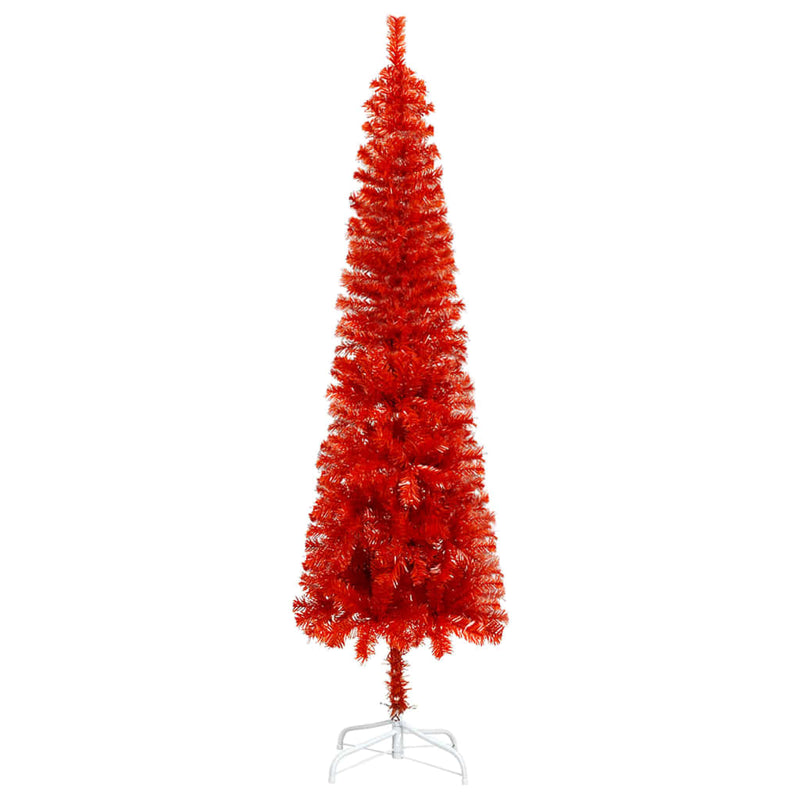 Slim Christmas Tree Red 210 cm