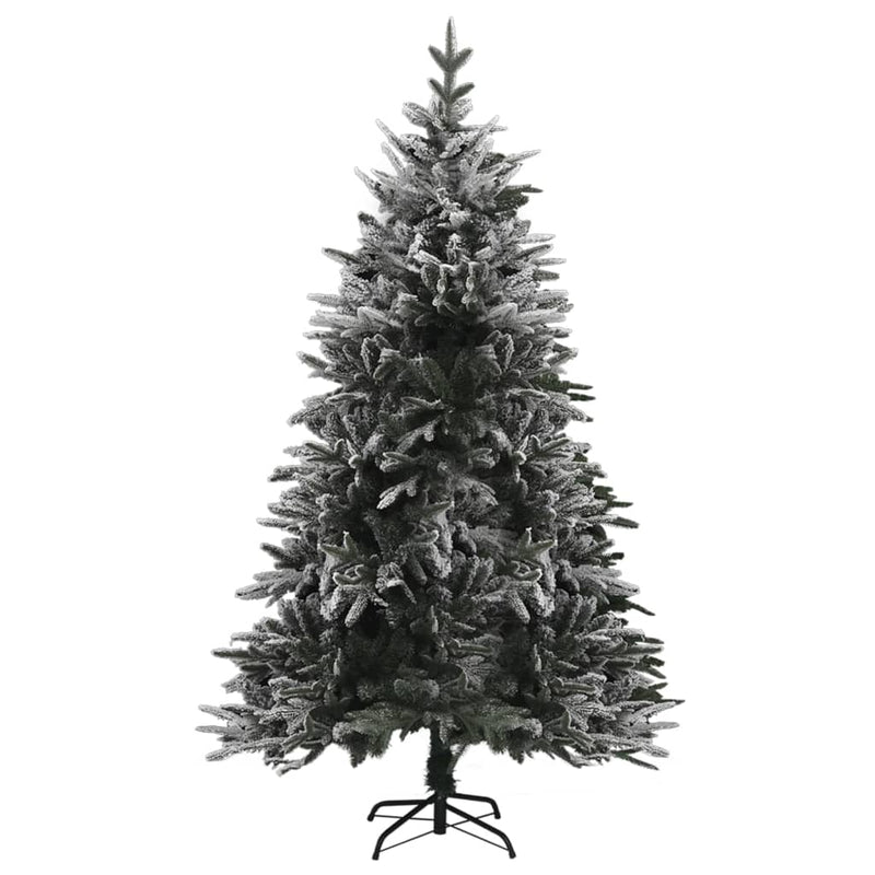 Artificial Christmas Tree with Flocked Snow Green 240 cm PVC&PE