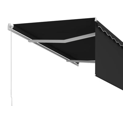 Manual Retractable Awning with Blind 3.5x2.5m Anthracite