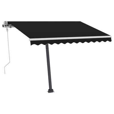 Manual Retractable Awning with LED 350x250 cm Anthracite