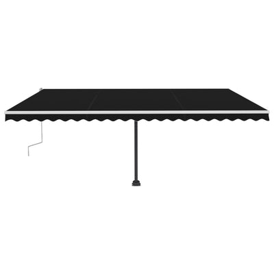 Manual Retractable Awning with LED 500x300 cm Anthracite