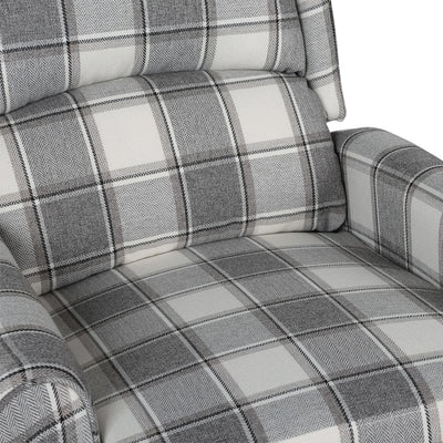 Massage Reclining Chair White Grey Fabric