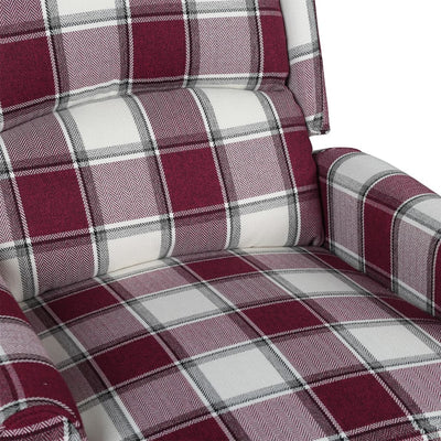 Massage Reclining Chair Red Fabric