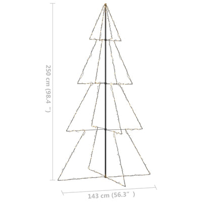 Christmas Cone Tree 360 LEDs Indoor and Outdoor 143x250 cm