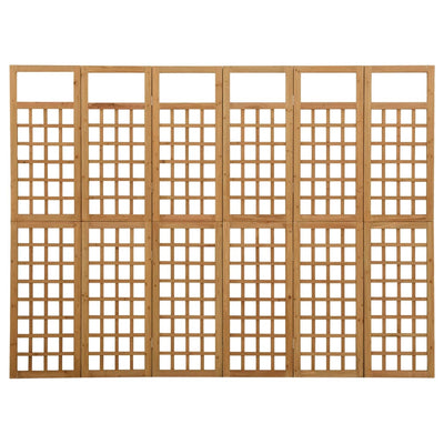 6-Panel Room Divider/Trellis Solid Fir Wood 242.5x180 cm - Payday Deals