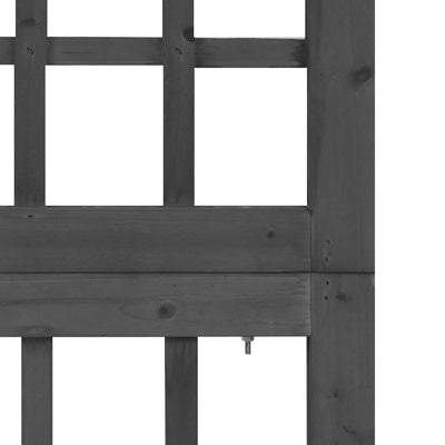 4-Panel Room Divider/Trellis Solid Fir Wood Black 161x180 cm - Payday Deals