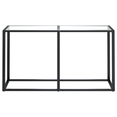 Console Table Transparent 140x35x75.5cm Tempered Glass