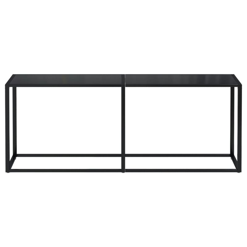 Console Table Black 200x35x75.5cm Tempered Glass