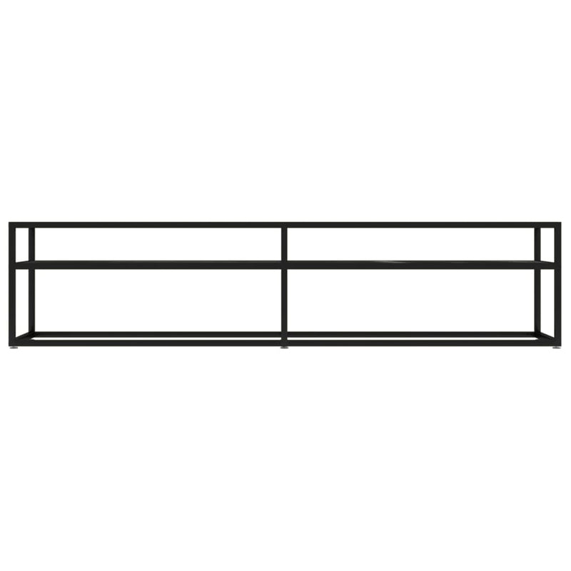 TV Cabinet Black Marble 180x40x40.5 cm Tempered Glass