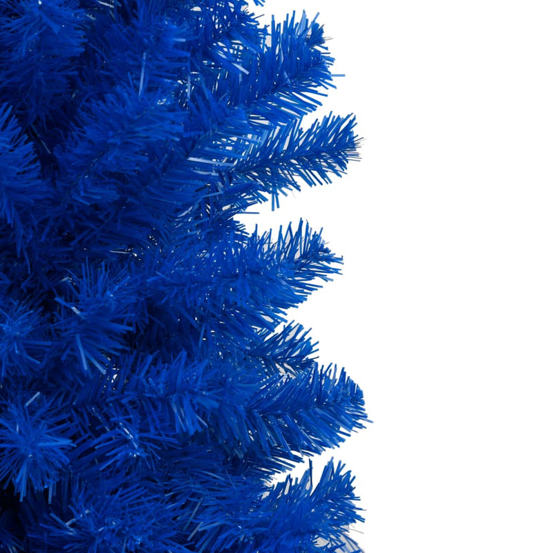 Artificial Christmas Tree with LEDs&Ball Set Blue 180 cm PVC