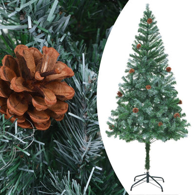 Artificial Christmas Tree with LEDs&Ball Set Pinecones 180 cm