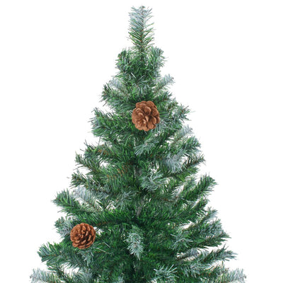 Artificial Christmas Tree with LEDs&Ball Set Pinecones 180 cm