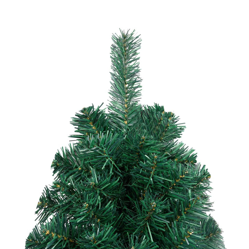 Artificial Half Christmas Tree with LEDs&Ball Set Green 210 cm