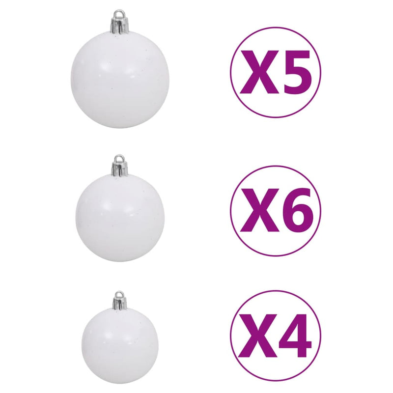 Artificial Christmas Tree with LEDs&Ball Set White 90 cm