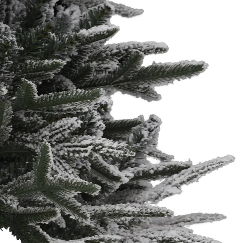 Artificial Christmas Tree with LEDs&Flocked Snow 180 cm PVC&PE