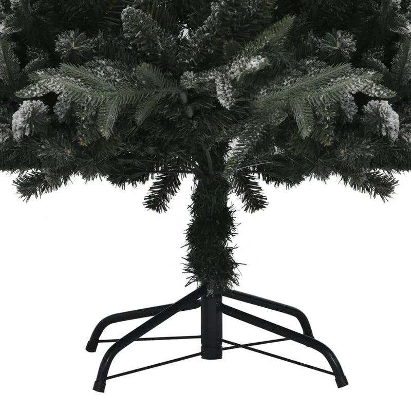 Artificial Christmas Tree with LEDs&Flocked Snow 210 cm PVC&PE