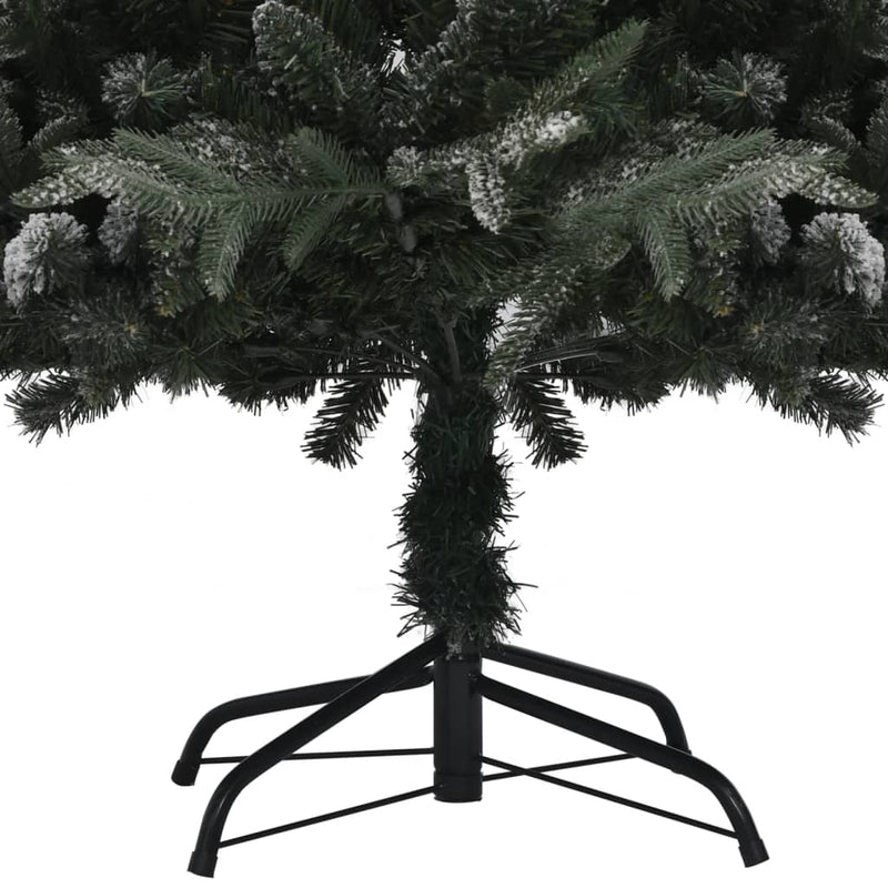 Artificial Christmas Tree LED&Ball Set&Flocked Snow 240 cm PVC&PE