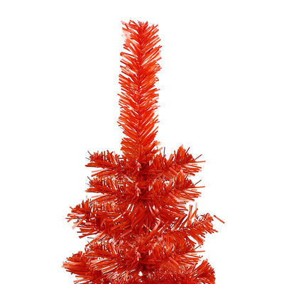 Slim Christmas Tree with LEDs&Ball Set Red 210 cm