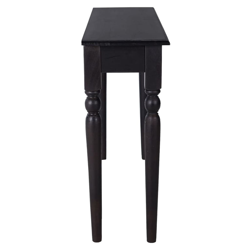 Console Table Light Black 110x30x75 cm Solid Mahogany Wood
