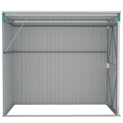 Wall-mounted Garden Shed Green 118x194x178 cm Galvanised Steel