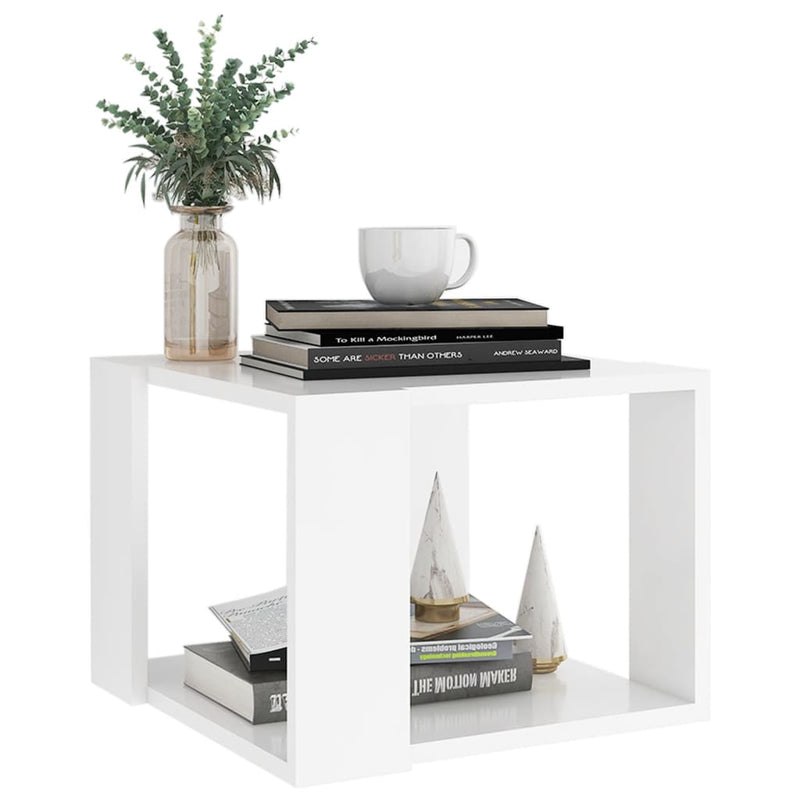 Coffee Table White 40x40x30 cm Engineered Wood - Payday Deals