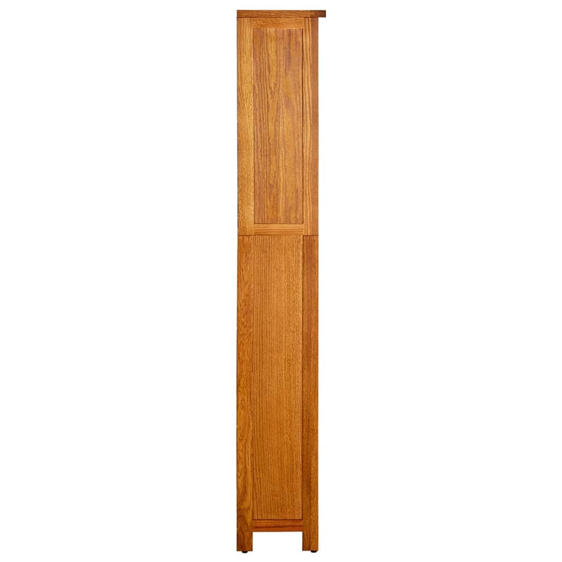 5-Tier Bookcase 70x22x140 cm Solid Oak Wood
