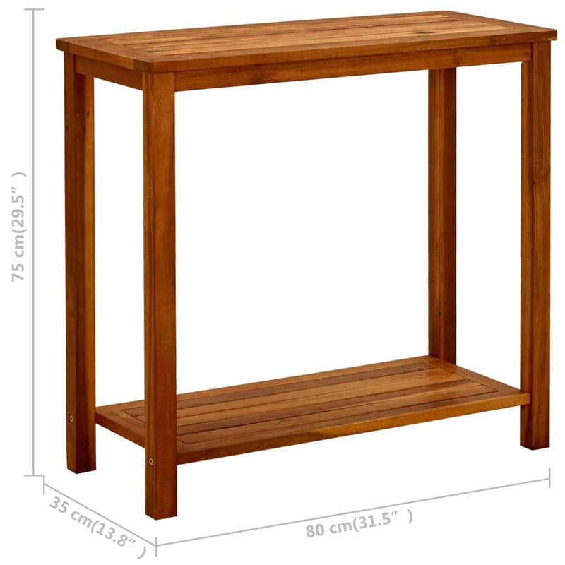 Garden Console Table 80x35x75 cm Solid Acacia Wood - Payday Deals