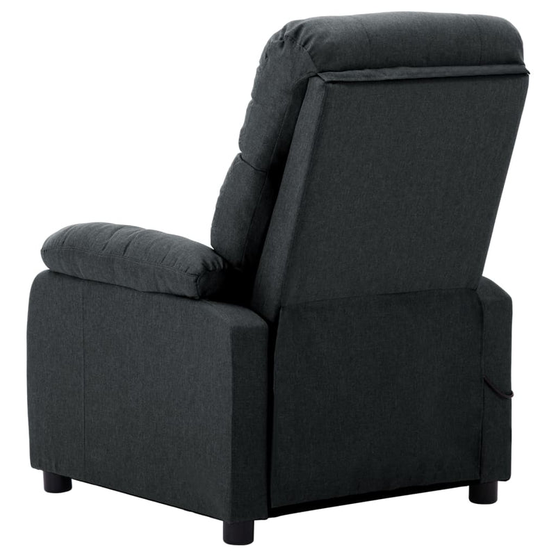 Electric Massage Recliner Chair Dark Grey Fabric