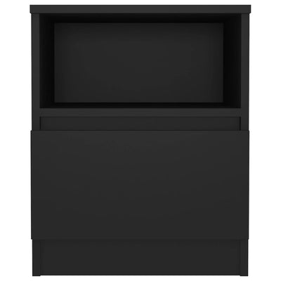 Bed Cabinets 2 pcs Black 40x40x50 cm Chipboard