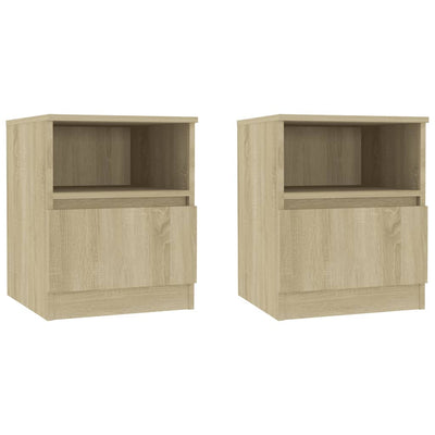 Bed Cabinets 2 pcs Sonoma Oak 40x40x50 cm Chipboard - Payday Deals