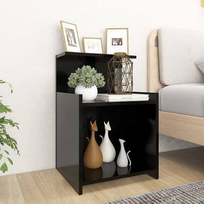Bed Cabinets 2 pcs Black 40x35x60 cm Chipboard - Payday Deals