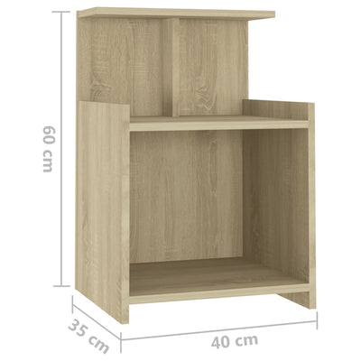 Bed Cabinet Sonoma Oak 40x35x60 cm Chipboard - Payday Deals