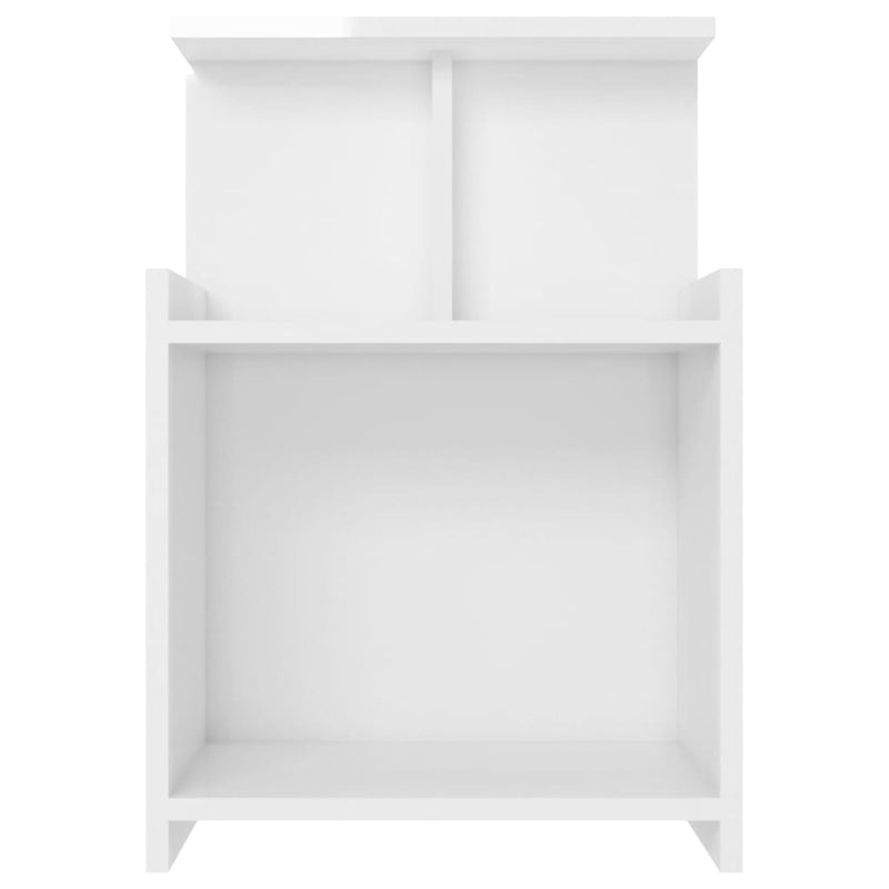 Bed Cabinets 2 pcs High Gloss White 40x35x60 cm Chipboard - Payday Deals