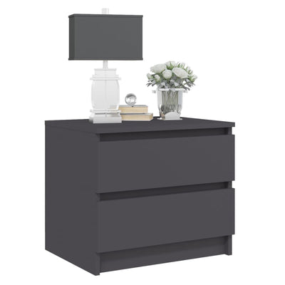 Bed Cabinet Grey 50x39x43.5 cm Chipboard - Payday Deals