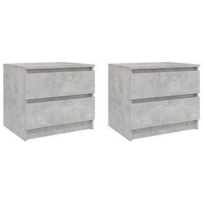 Bed Cabinets 2 pcs Concrete Grey 50x39x43.5 cm Chipboard - Payday Deals