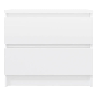 Bed Cabinet High Gloss White 50x39x43.5 cm Chipboard - Payday Deals