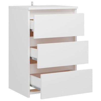 Bed Cabinets 2 pcs White 40x35x62.5 cm Chipboard - Payday Deals