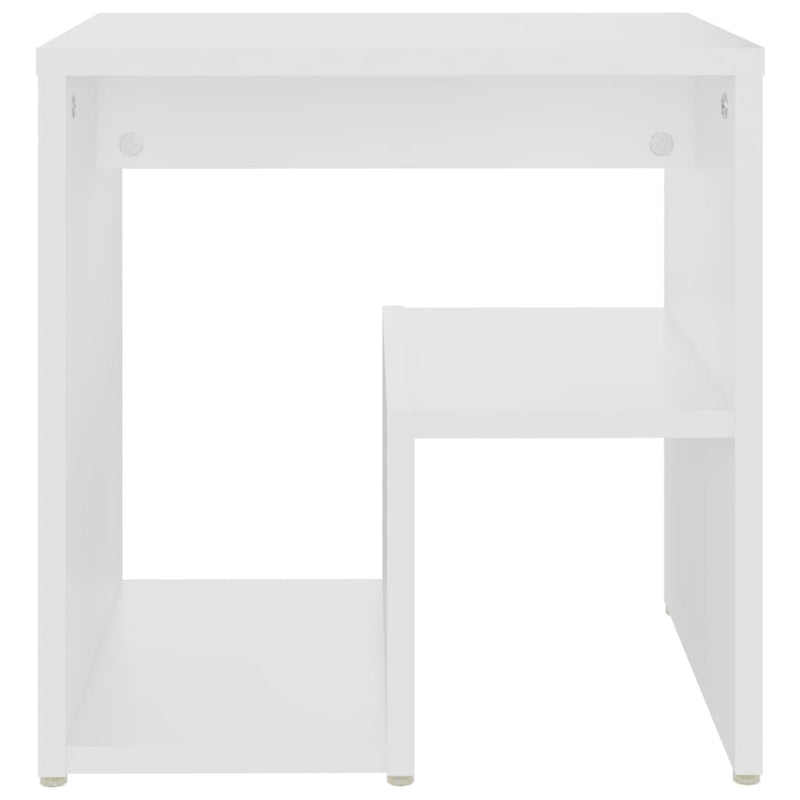 Bed Cabinet White 40x30x40 cm Chipboard