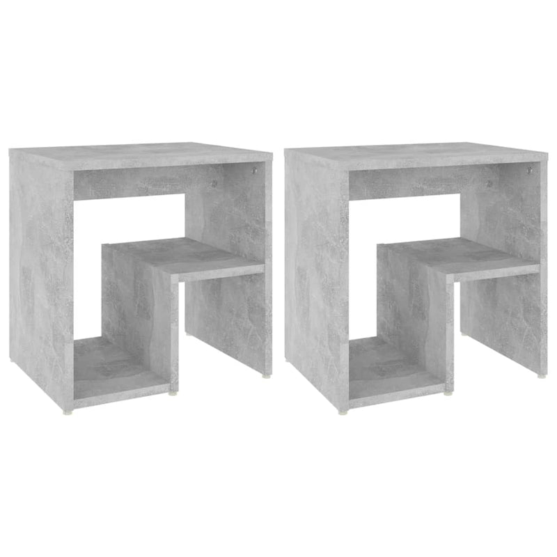 Bed Cabinets 2 pcs Concrete Grey 40x30x40 cm Chipboard - Payday Deals