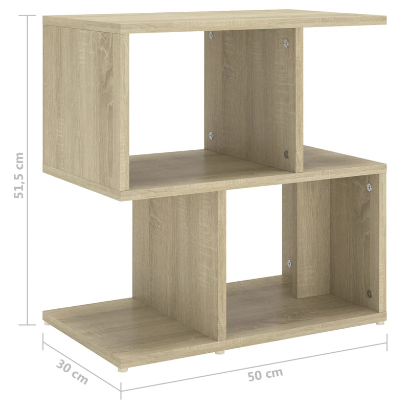 Bedside Cabinet Sonoma Oak 50x30x51.5 cm Chipboard