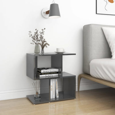 Bedside Cabinets 2 pcs High Gloss Grey 50x30x51.5 cm Chipboard - Payday Deals