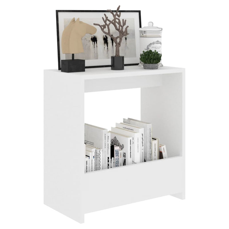 Side Table White 50x26x50 cm Chipboard - Payday Deals