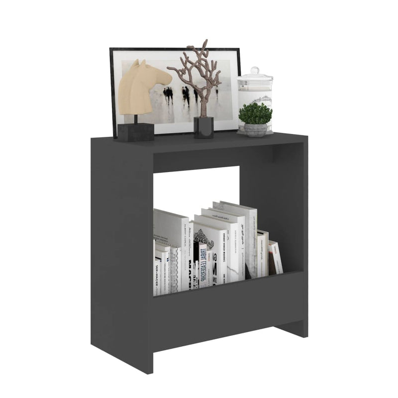 Side Table Grey 50x26x50 cm Chipboard - Payday Deals
